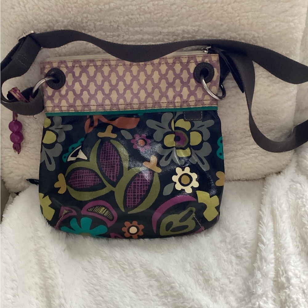 Fossil Key-Per Floral Patterned Crossbody Bag